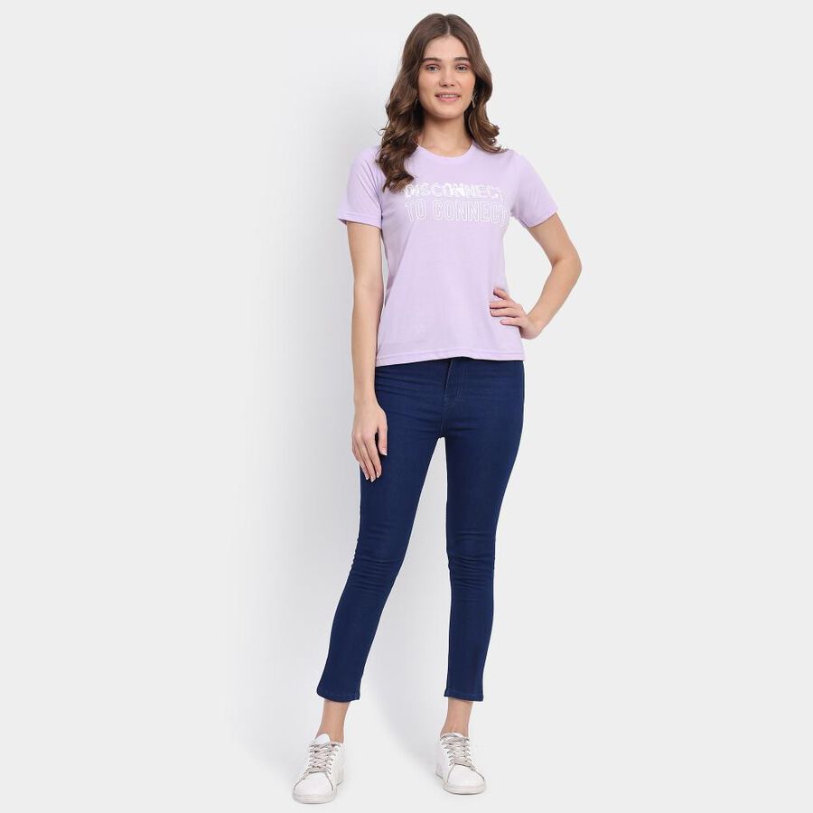 Ladies' Cotton T-Shirt, Lilac, large image number null